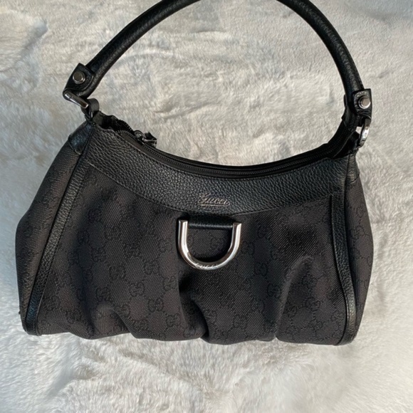 Gucci GG Canvas & Leather Hobo Bag Black - Picture 8 of 13